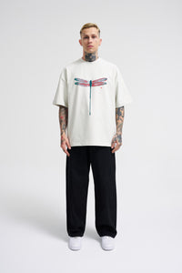 Men’s Premium Oversized Dragonfly Graphic Tee | BALENSED Logo Back | High-Quality Streetwear