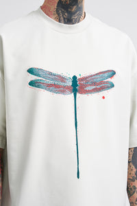 Men’s Premium Oversized Dragonfly Graphic Tee | BALENSED Logo Back | High-Quality Streetwear