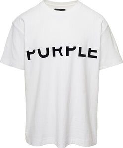 PURPLE Brand Minimal Logo Tee - Brilliant White