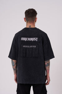 Machinist Graphic T-Shirt – Bold Oversized Black Tee with Unique Design