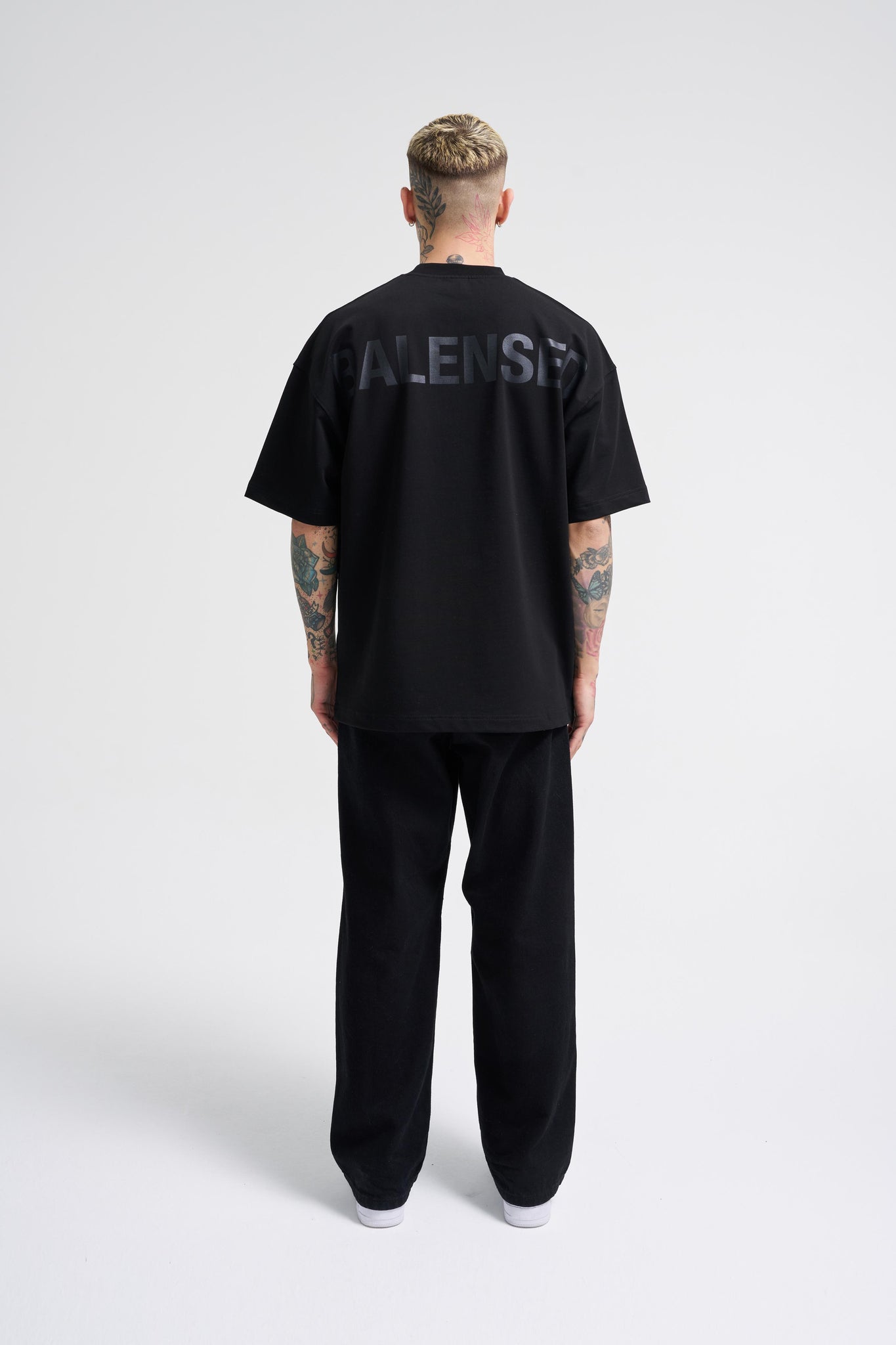 Minimalist Graphic Oversized T-Shirt – "Balanced & Blessed" Collection by BALENSED