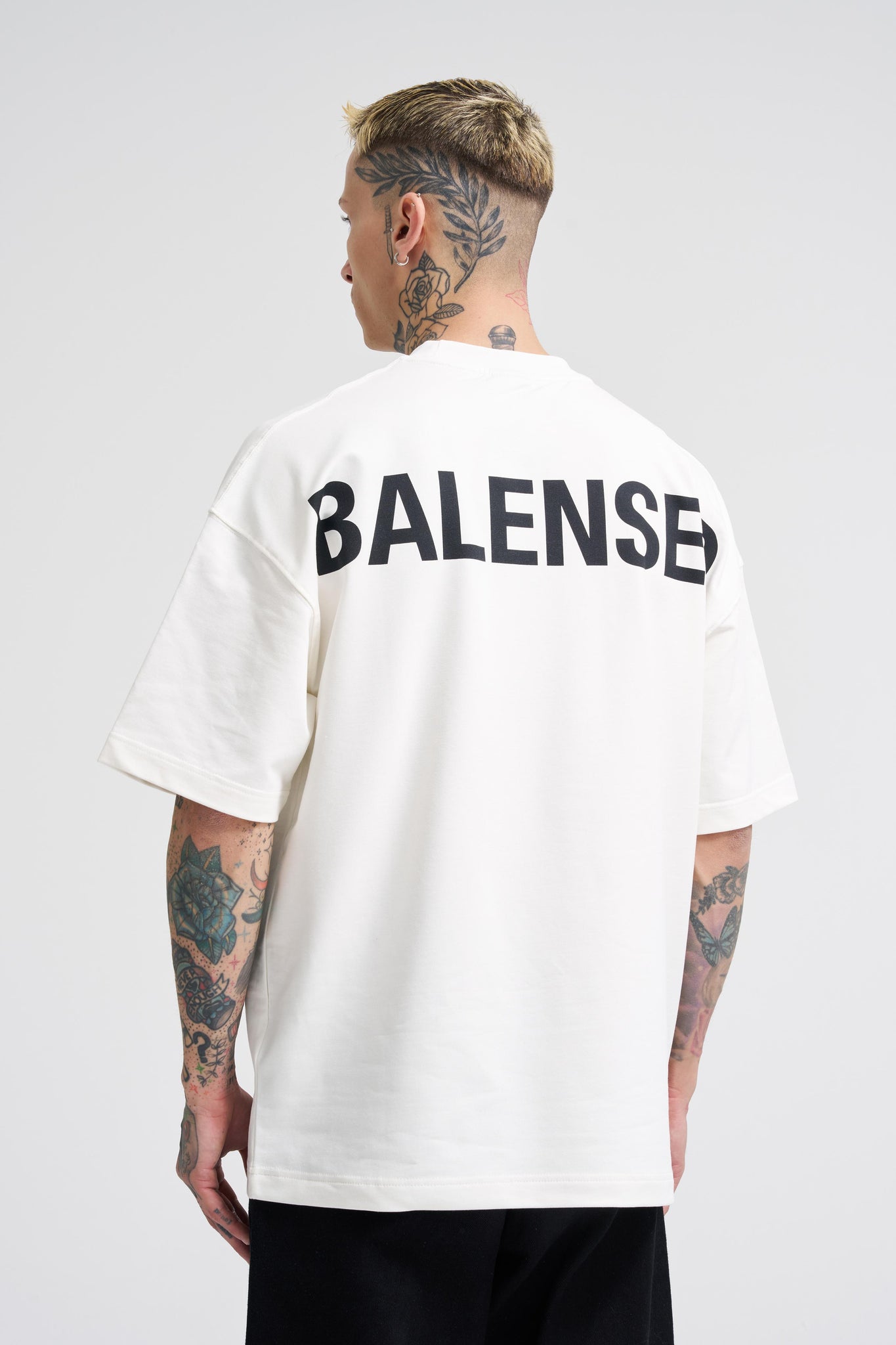 Minimalist Graphic Oversized T-Shirt – "Balanced & Blessed" Collection by BALENSED