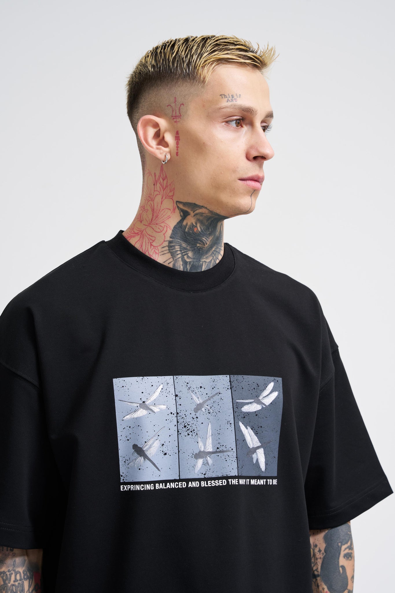 Minimalist Graphic Oversized T-Shirt – "Balanced & Blessed" Collection by BALENSED