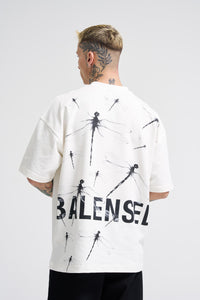 Balensed Minimalist Dragonfly Oversized T-Shirt - Unisex Streetwear Tee