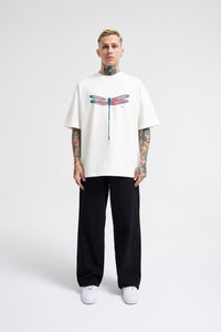 Men’s Premium Oversized Dragonfly Graphic Tee | BALENSED Logo Back | High-Quality Streetwear