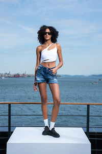 Black Washed Studded Denim Shorts – Urban Cool Reimagined