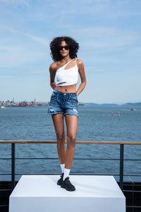 Black Washed Studded Denim Shorts – Urban Cool Reimagined