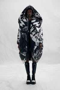 Monochrome Oversized Hooded Coat