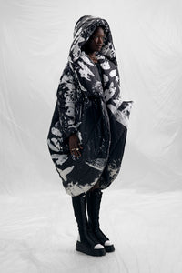 Monochrome Oversized Hooded Coat