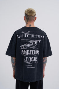 Bold Graphic Streetwear Tee | Ambition & Focus Design | Machinist Collection