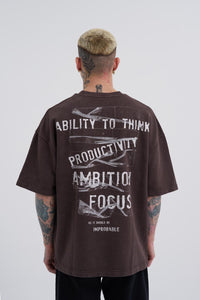 Bold Graphic Streetwear Tee | Ambition & Focus Design | Machinist Collection